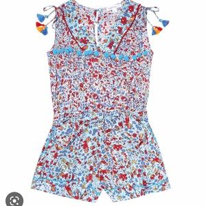 Poupette St Barth kids Mya floral jumpsuit size L